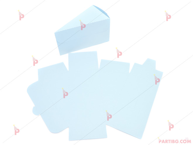 Едноцветно картонено парче за торта - светло синьо | PARTIBG.COM