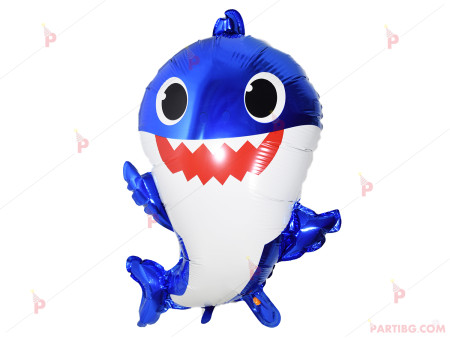 Фолиев балон акула синя - Baby Shark