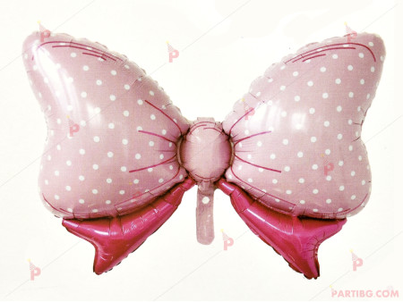 Фолиев балон розова панделка