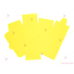 Едноцветно картонено парче за торта - жълто | PARTIBG.COM