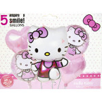 Фолиеви балони комплект от 5 бр. - Кити / Hello Kitty | PARTIBG.COM