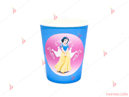 Чашки едноцветни в синьо с декор Снежанка и седемте джуджета/Snow White and the Seven Dwarfs