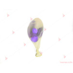 Балони 5бр. прозрачни с конфети лилави | PARTIBG.COM