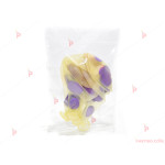 Балони 5бр. прозрачни с конфети лилави | PARTIBG.COM