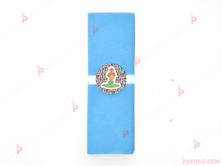 Салфетка едноцветна в синьо и тематичен декор Пебълс - Семейство Флинстоун / The Flinstones