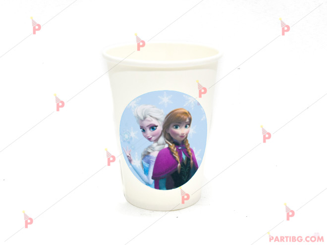 Чашки едноцветни в бяло с декор Елза и Ана / Леденото кралство | PARTIBG.COM