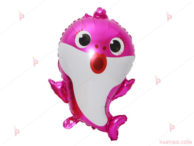 Фолиев балон акула розова - Baby Shark | PARTIBG.COM