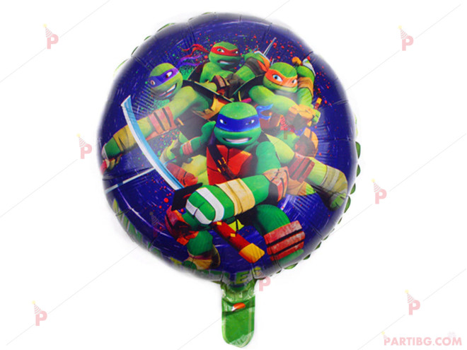 Фолиев балон кръгъл Костенурките нинджа Turtles | PARTIBG.COM