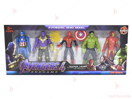 Фигурки за торта-комплект Тор, Капитан Америка, Хълк, Танос и Железния човек - Отмъстителите/Avengers