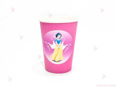 Чашки едноцветни в розово с декор Снежанка и седемте джуджета/Snow White and the Seven Dwarfs