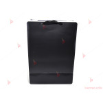 Подаръчна торбичка в черна с бял кант | PARTIBG.COM