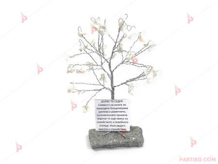 Декоративно дърво от полускъпоценни камъни Седеф