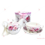 Чайник с чаша за чай в подаръчна кутия 2 | PARTIBG.COM