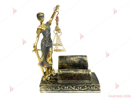 Фигура/статуетка Темида с визитник