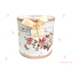 Чаша за чай в подаръчна кутия - бяла с цветя 2 | PARTIBG.COM