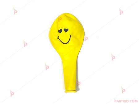 Балони 5бр. жълти с печат усмивка