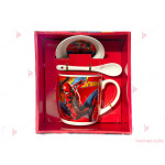 Детска чаша с лъжичка - декор Спайдърмен в кутия | PARTIBG.COM