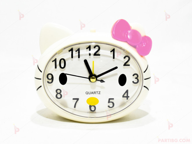 Детски часовник/будилник с декор Кити 2 | PARTIBG.COM