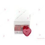 Плаващи чаени свещи във формата на сърце 12 бр. червени | PARTIBG.COM