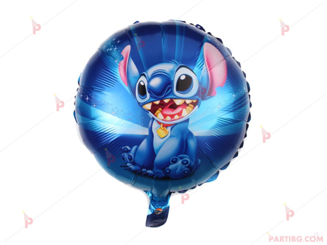 Фолиев балон кръгъл Стич / Stitch | PARTIBG.COM