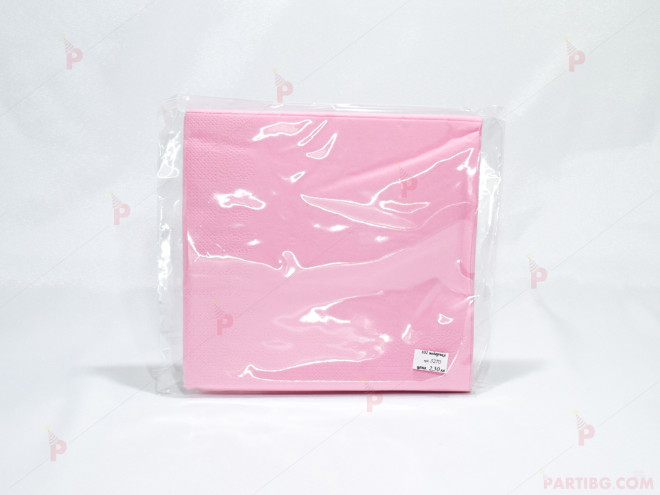 Салфетки к-т 12бр. едноцветни розови 16см. | PARTIBG.COM