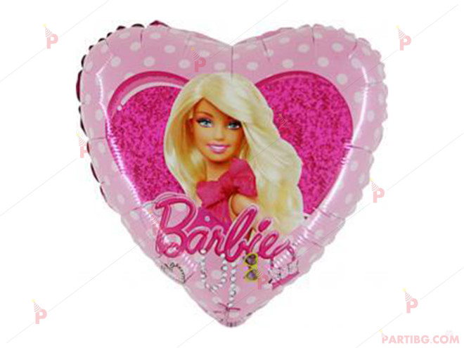 Фолиев балон сърце с Барби | PARTIBG.COM