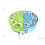 Картонена торта с декор Футболна топка и бутонка - 28 парчета | PARTIBG.COM