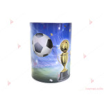 Касичка метална с футболен декор 16см | PARTIBG.COM