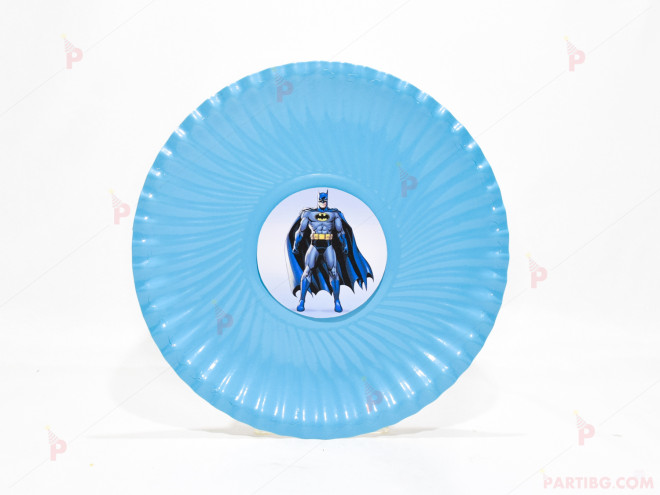 Чинийки едноцветни в синьо с декор Батман / Batman | PARTIBG.COM