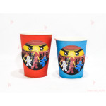 Чашки едноцветни в синьо с декор Нинджаго / Ninjago | PARTIBG.COM
