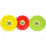 Чинийки едноцветни в жълто с декор Костенурките нинджа / Turtles | PARTIBG.COM