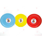 Чинийки едноцветни в жълто с декор Мики Маус / Mickey Mousee 2 | PARTIBG.COM