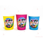 Чашки едноцветни в синьо с декор Мини и Мики Маус | PARTIBG.COM
