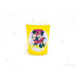 Чашки едноцветни в жълто с декор Мини и Мики Маус 2 | PARTIBG.COM