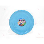 Чинийки едноцветни в синьо с декор Мини и Мики Маус | PARTIBG.COM