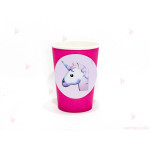 Чашки едноцветни в розово с декор Еднорог / Unicorn 2 | PARTIBG.COM