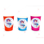 Чашки едноцветни в червено с декор Ариел / The Little Mermaid 2 | PARTIBG.COM