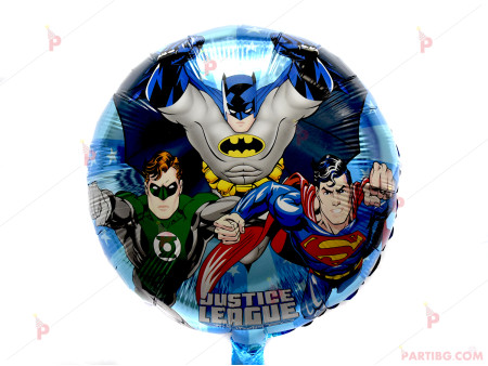 Фолиев балон кръгъл Батман и Супермен