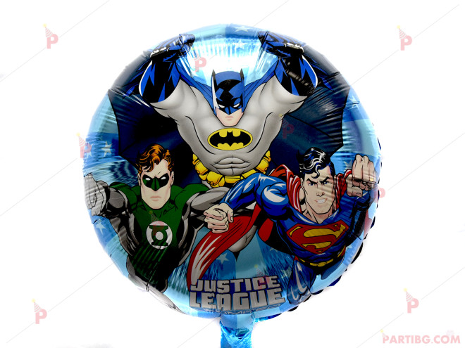 Фолиев балон кръгъл Батман и Супермен | PARTIBG.COM