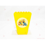 Кофичка за пуканки/чипс с декор Мечо пух в жълто | PARTIBG.COM