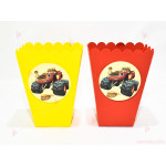 Кофичка за пуканки/чипс с декор Пламъчко в червено | PARTIBG.COM