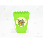 Кофичка за пуканки/чипс с декор Костенурките нинджа в зелено | PARTIBG.COM