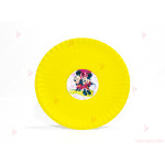 Чинийки едноцветни в жълто с декор Мини и Мики Маус 2 | PARTIBG.COM
