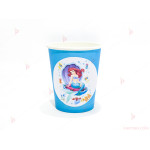 Чашки едноцветни в синьо с декор Ариел / The Little Mermaid 2 | PARTIBG.COM