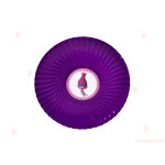 Чинийки едноцветни в лилаво с декор Тролчето-Попи | PARTIBG.COM