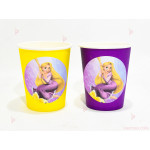 Чашки едноцветни в лилаво с декор Рапунцел | PARTIBG.COM