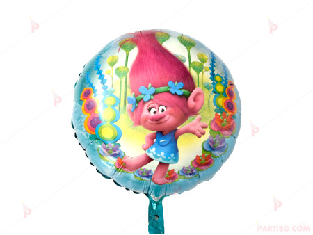 Фолиев балон кръгъл с Тролче Попи