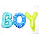 Фолиев балон надпис "BOY" в синьо | PARTIBG.COM