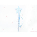 Пръчица за орисница за бебешка погача със светло синя звезда | PARTIBG.COM