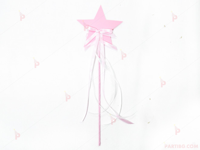 Пръчица за орисница за бебешка погача с розова звезда | PARTIBG.COM
